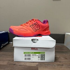 Girls Wilson Kaos Comp Jr Tennis Court Shoe